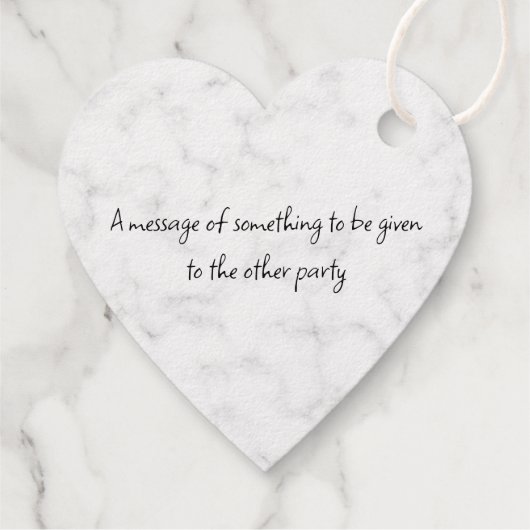 4カ国語で多感謝していくのハートの形をした フェイバータグ (裏面)