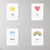 4キッズバイブル聖句ウォールアートのセット (正面)