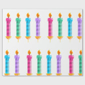 4キャンドル灯火炎ラッピング紙 ラッピングペーパー (フラット)