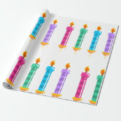 4キャンドル灯火炎ラッピング紙 ラッピングペーパー (アンロールド)