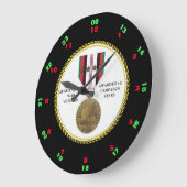 4キャンペーンスターアフガニスタン戦争退役軍人 ラージ壁時計 (傾斜)