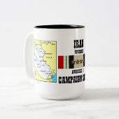 4キャンペーンスターイラク退役軍人 ツートーンマグカップ (正面左)