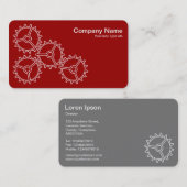 4ギアII – ルビーレッドの白 – グレーバック 名刺 (正面/裏面)