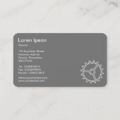 4ギアII – ルビーレッドの白 – グレーバック 名刺 (裏面)