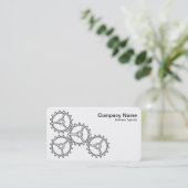 4ギアII – 白黒=グレー背面 名刺 (スタンド正面)