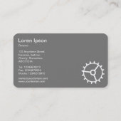 4ギアIII – ネイビーブルーの白 – グレーバック 名刺 (裏面)