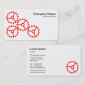 4ギアIII 赤と白 - 名刺 (正面/裏面)