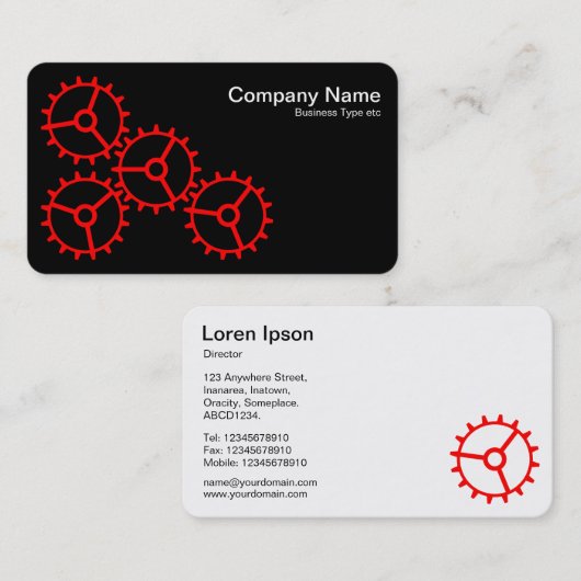 4ギアIII – 赤と黒 名刺 (正面/裏面)