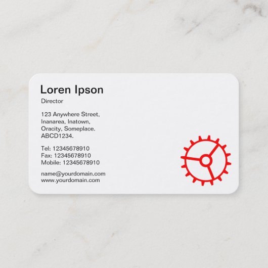 4ギアIII – 赤と黒 名刺 (裏面)