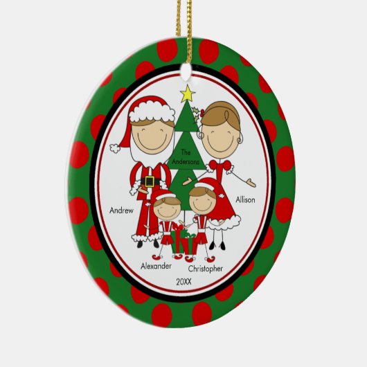 4クリスマスのオーナメントのかわいい棒の姿の系列 セラミックオーナメント (右)