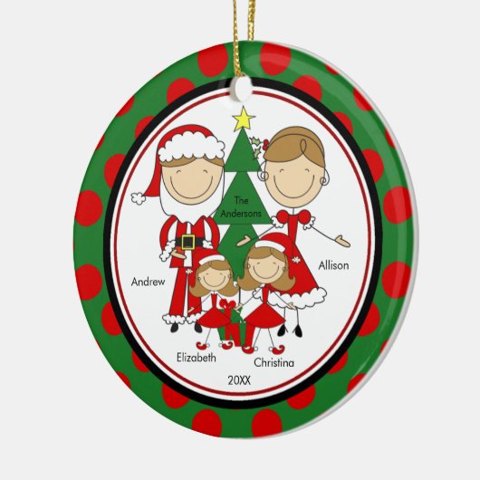 4クリスマスのオーナメントのかわいい棒の姿の系列 セラミックオーナメント (左)