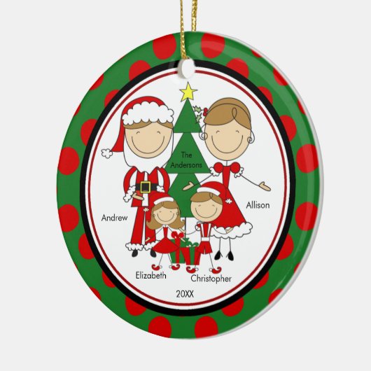 4クリスマスのオーナメントのかわいい棒の姿の系列 セラミックオーナメント (左)