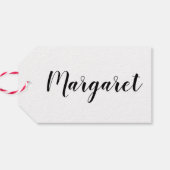 4クリスマスのギフト何かあなたが衣服のバックネーム ギフトタグ (裏面横)