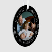 4クリスマスの家族としての私たちの最初のクリスマス オーナメント (正面)