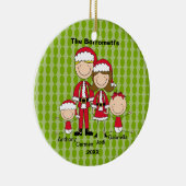 4クリスマスオーナメントの家族 セラミックオーナメント (右)