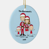 4クリスマスオーナメントの家族 セラミックオーナメント (右)