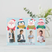 4クリスマスキャラクターフォトホリデーカード シーズンカード (スタンド正面)