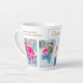 4クリスマスフォトコラージュ雪の祖母 カフェラテマグ (左アングル)