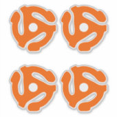 4クールレトロヴィンテージオレンジ45スペーサーDJ シール (正面)