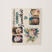 4グランドキッズ写真フローラ緑 ジグソーパズル (縦)