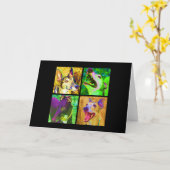 4グレイハウンド カード (黄色い花)