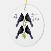 4コリーの鳥 セラミックオーナメント (左)