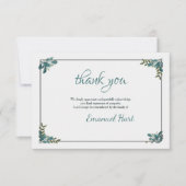 4コーナーの群葉の悔やみや弔慰のサンキューカード サンキューカード (正面)