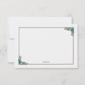 4コーナーの群葉の悔やみや弔慰のサンキューカード サンキューカード (裏面)