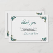 4コーナーの群葉の悔やみや弔慰のサンキューカード サンキューカード (正面/裏面)