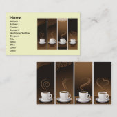 4コーヒーカップ(ベクトル、名前、住所1、住所1...) 名刺 (正面/裏面)