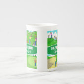 4ゴルフ伝説用のゴルフマンガデザイン ボーンチャイナマグカップ (正面)