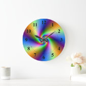 4サイケデリック巻きスパイラル壁時計 ラージ壁時計 (ホーム)