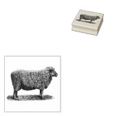 4サイズゴムスタンプビンテージ画像ヒツジ ラバースタンプ (押印)