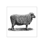 4サイズゴムスタンプビンテージ画像ヒツジ ラバースタンプ (インプリント)