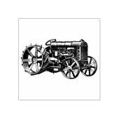 4サイズラバースタンプretro画像トラクター ラバースタンプ (インプリント)