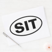4シトカ、アラスカ「SIT」 楕円形シール (封筒)