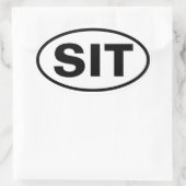 4シトカ、アラスカ「SIT」 楕円形シール (バッグ)