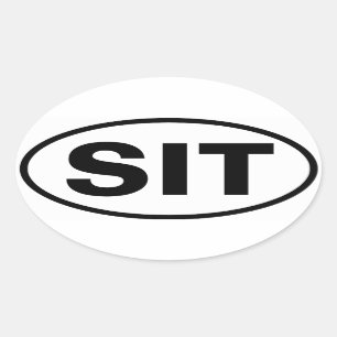 4シトカ、アラスカ「SIT」 楕円形シール