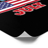 4シャツ7月4日アメリカ国旗の男性へ女性 ポスター (角)