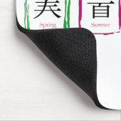 4シーズンイン日本の – 黒文字 マウスパッド (コーナー)