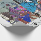 4シーズンズアートデコ美しいファッションイラストレーション ラッピングペーパー (角)