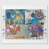 4シーズンズアートデコ美しいファッションイラストレーション ラッピングペーパー (フラット)