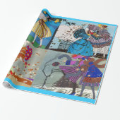 4シーズンズアートデコ美しいファッションイラストレーション ラッピングペーパー (アンロールド)