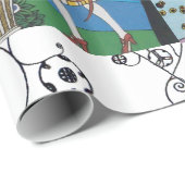 4シーズンズアールデコ美しいファッション衣装デザイン ラッピングペーパー (ロールコーナー)