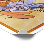 4シーズンズバイアルフォンスミュシャ、ヴィンテージアールヌーボー ポスター (角)