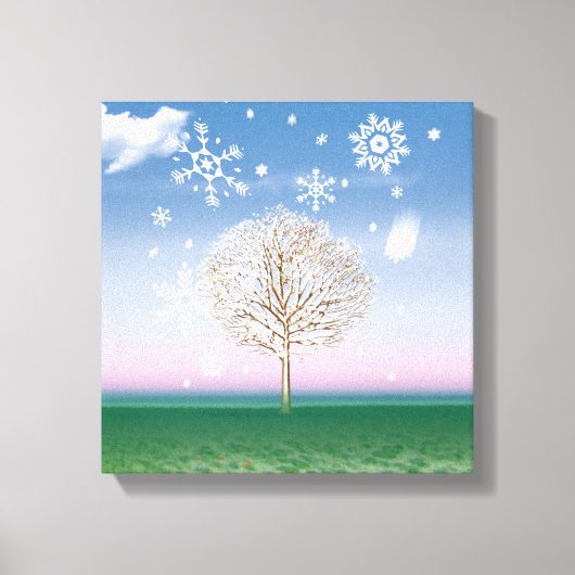 4シーズン4パネルWINTERアートキャンバスプリント キャンバスプリント (正面)