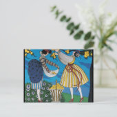 4シーズン/夏の庭/ファッション衣装デザイナー ポストカード (スタンド正面)