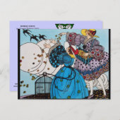 4シーズン/春鳥/ファッション衣装デザイナー ポストカード (正面/裏面)