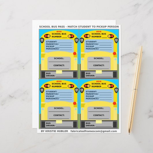 4スクールバス名タグ(学生ピックアップ) (正面/裏面インサイチュ)
