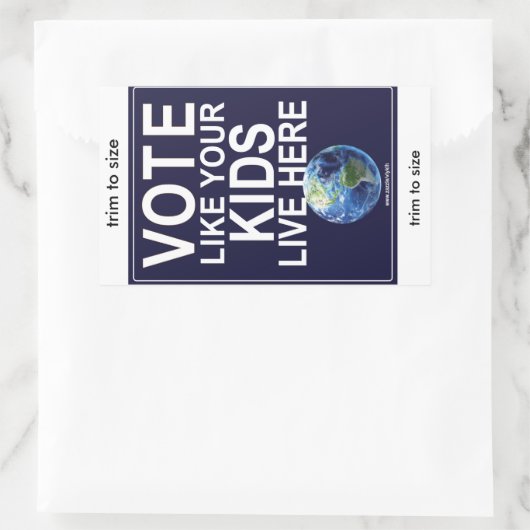 4ステッカー – あなたの子供のように投票…(実在土) 長方形シール (バッグ)